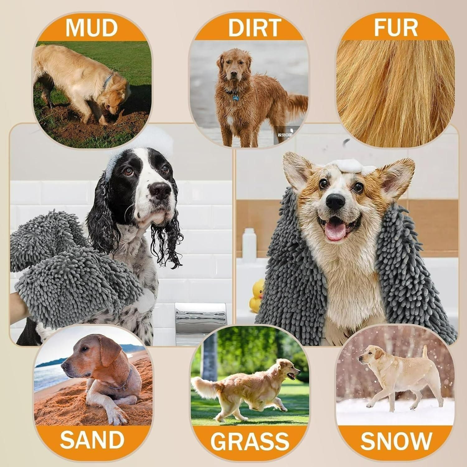 Furry Towel™ Microfiber Drying Towel for Dogs