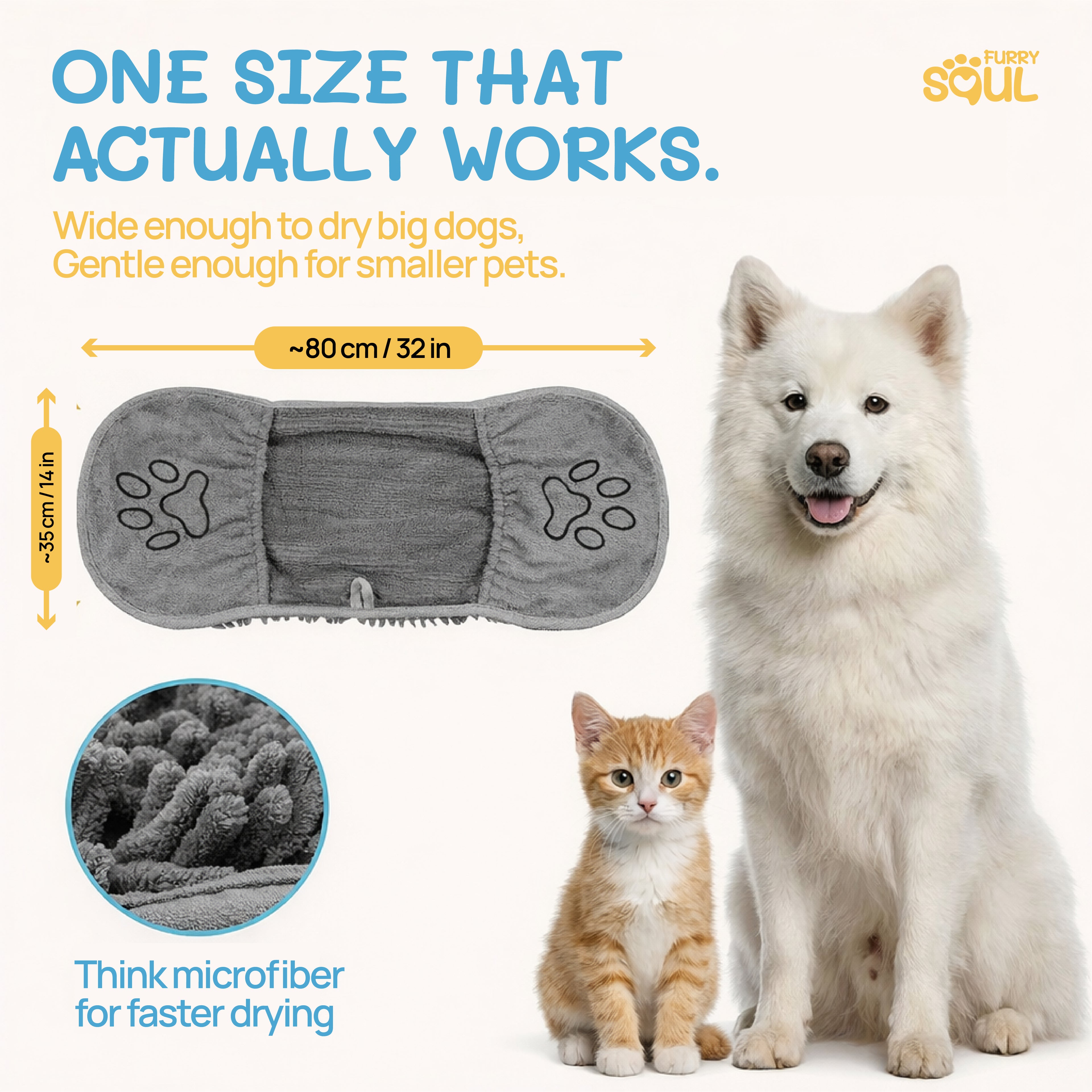 Furry Towel™ Microfiber Drying Towel for Dogs