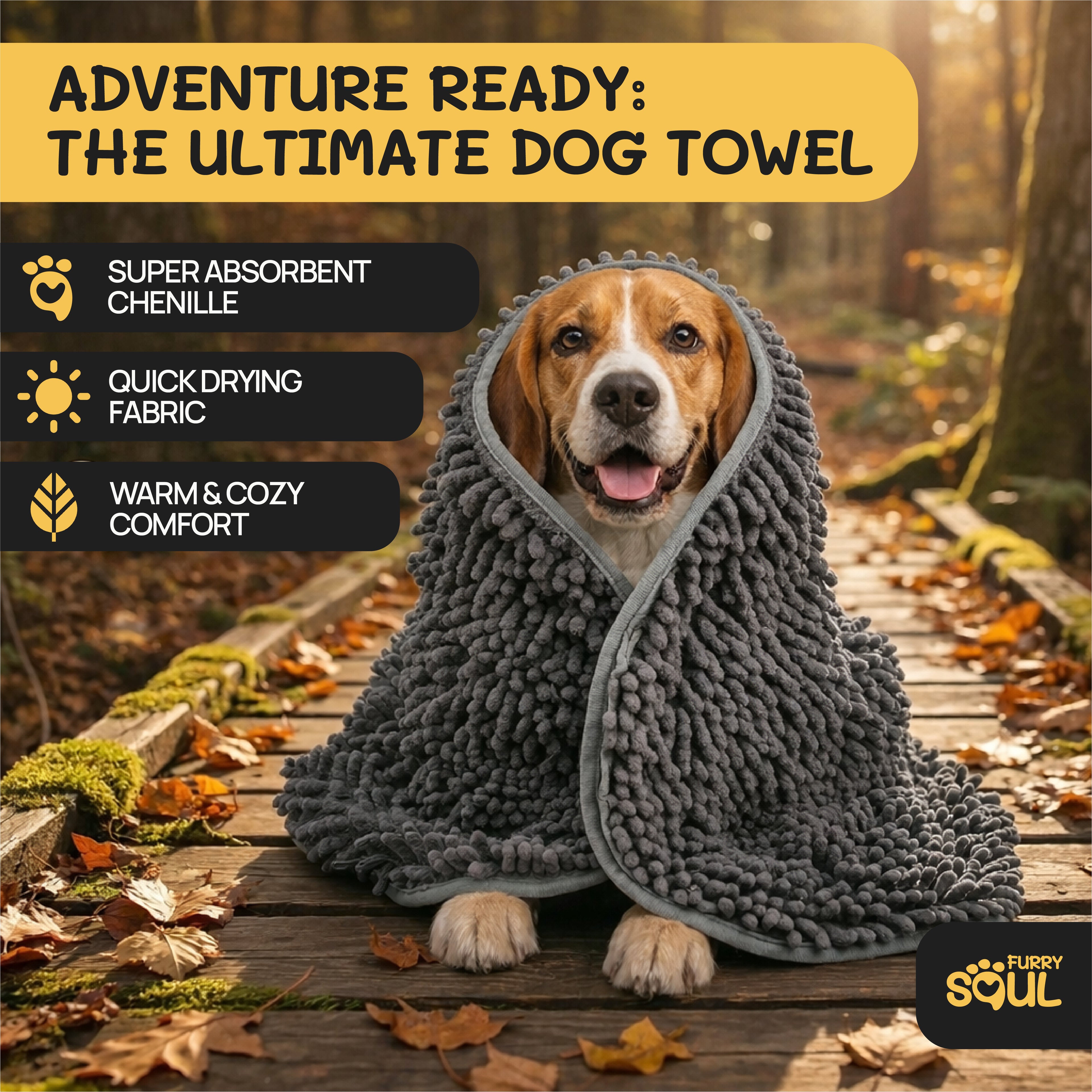 Furry Towel™ Microfiber Drying Towel for Dogs