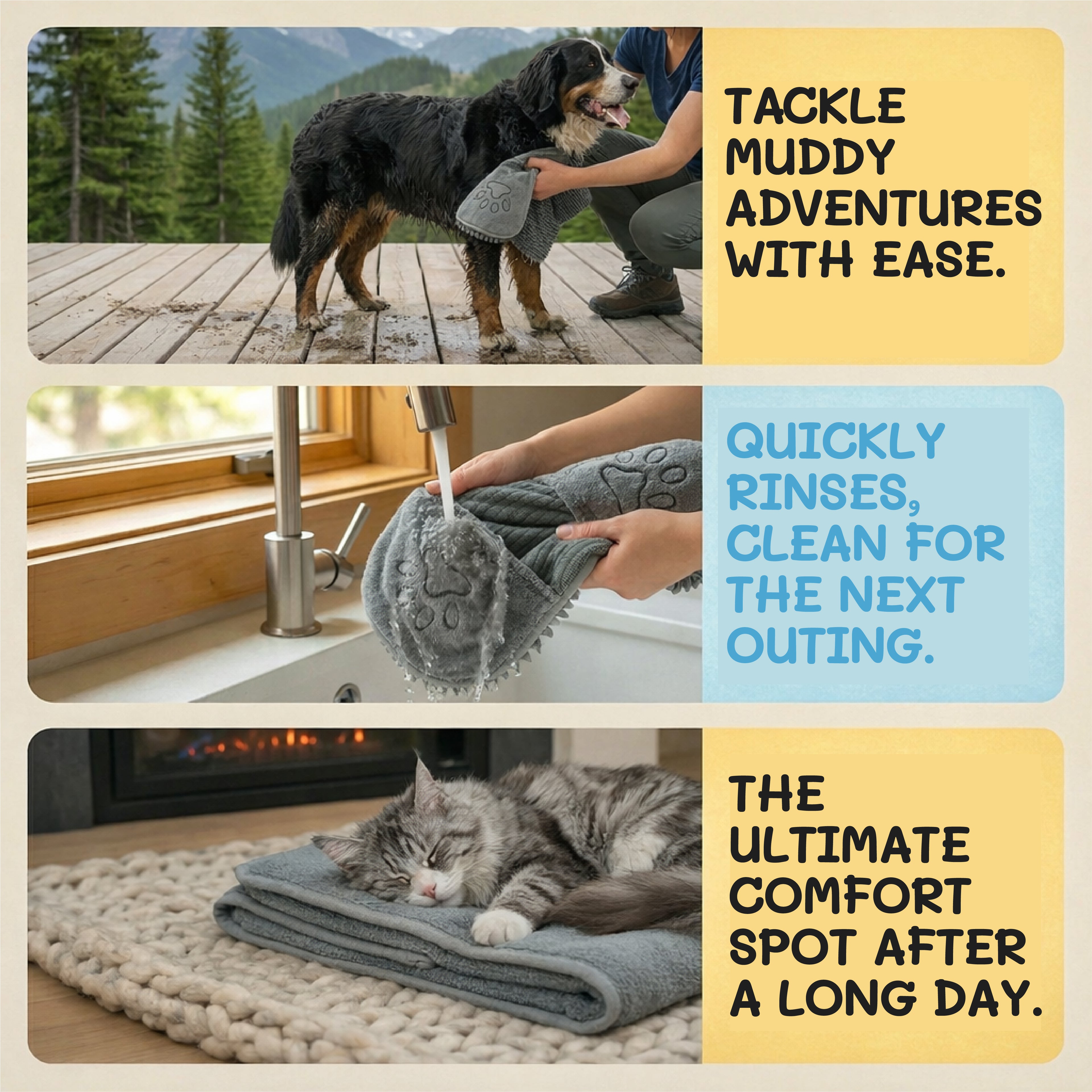 Furry Towel™ Microfiber Drying Towel for Dogs