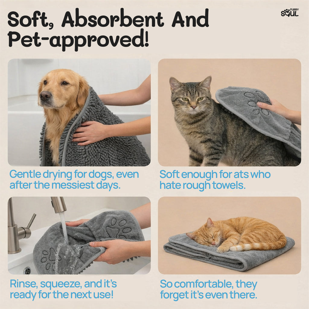 Furry Towel™ Microfiber Drying Towel for Dogs